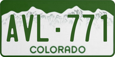 CO license plate AVL771