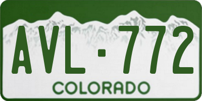CO license plate AVL772