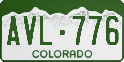 CO license plate AVL776