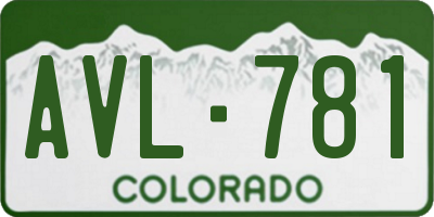 CO license plate AVL781