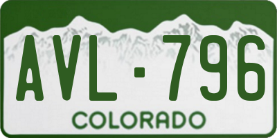 CO license plate AVL796