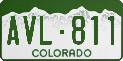 CO license plate AVL811