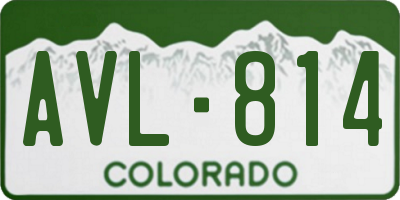 CO license plate AVL814