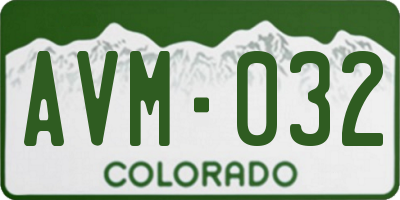 CO license plate AVM032