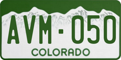 CO license plate AVM050