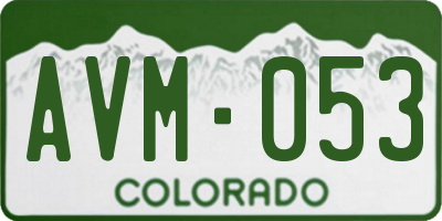 CO license plate AVM053