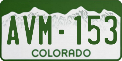 CO license plate AVM153