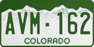 CO license plate AVM162