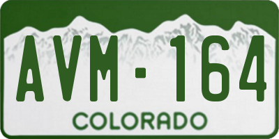 CO license plate AVM164