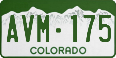 CO license plate AVM175