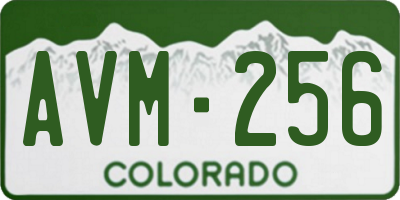 CO license plate AVM256