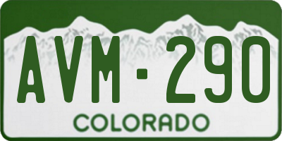CO license plate AVM290