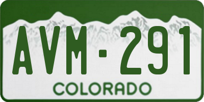 CO license plate AVM291