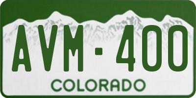CO license plate AVM400
