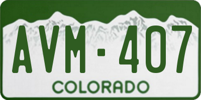CO license plate AVM407