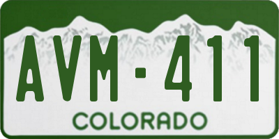 CO license plate AVM411