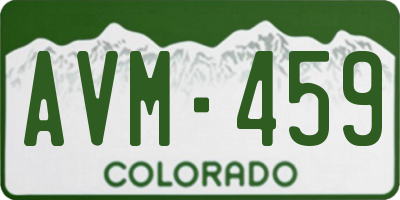 CO license plate AVM459
