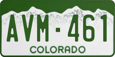 CO license plate AVM461