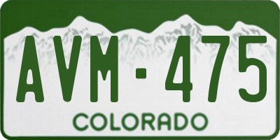 CO license plate AVM475