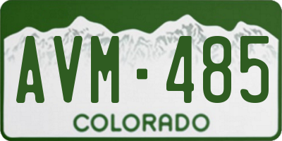 CO license plate AVM485