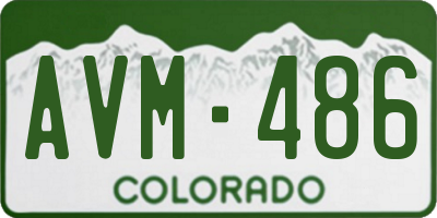 CO license plate AVM486