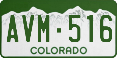 CO license plate AVM516