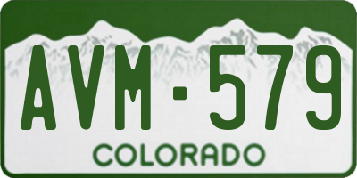 CO license plate AVM579