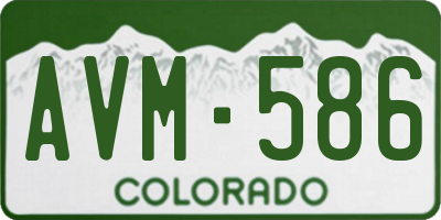 CO license plate AVM586