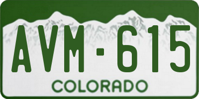 CO license plate AVM615