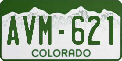 CO license plate AVM621