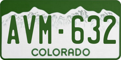 CO license plate AVM632