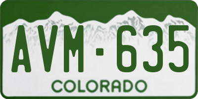 CO license plate AVM635