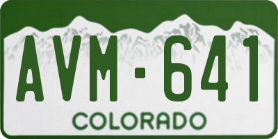 CO license plate AVM641