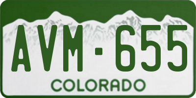 CO license plate AVM655