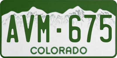 CO license plate AVM675