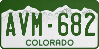 CO license plate AVM682
