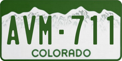 CO license plate AVM711