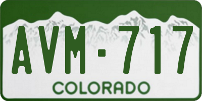 CO license plate AVM717