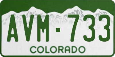 CO license plate AVM733
