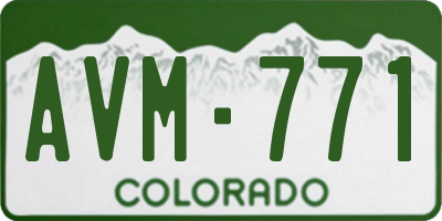 CO license plate AVM771