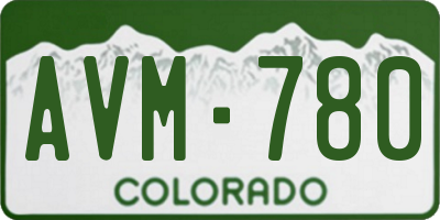CO license plate AVM780