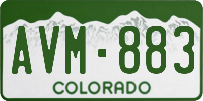CO license plate AVM883