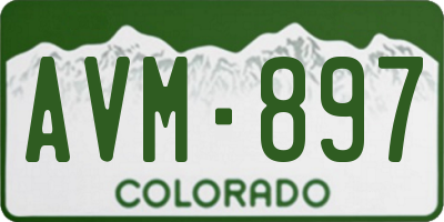 CO license plate AVM897