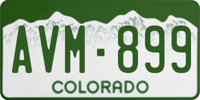 CO license plate AVM899