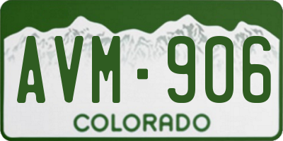 CO license plate AVM906