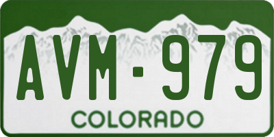 CO license plate AVM979