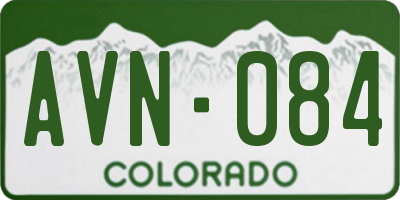 CO license plate AVN084