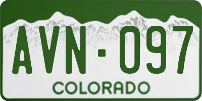 CO license plate AVN097