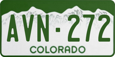 CO license plate AVN272