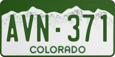 CO license plate AVN371